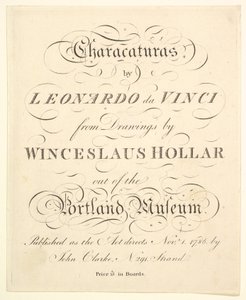 Page de Titre: Caricatures de Léonard de Vinci, d