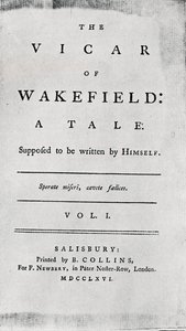Page de titre de The Vicar of Wakefield, 1766 - Unbekannt