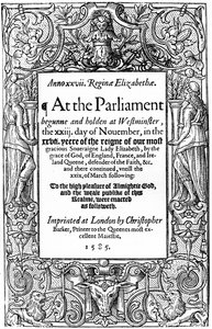Page de titre des Actes du Parlement - Unbekannt