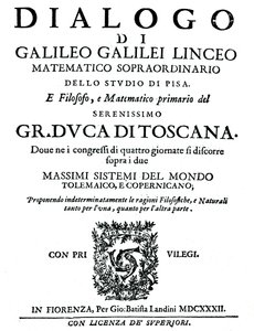 Page de titre du Dialogo, par Galilée, 1632 - Unbekannt