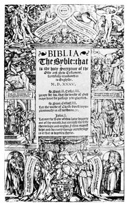 Page de titre de la Bible Coverdale, 1535, 1926 - Unbekannt