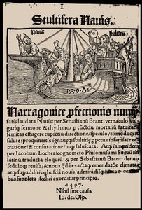 Page de titre du livre La Nef des fous de Sebastian Brant