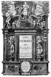 Page de titre des œuvres de Ben Jonson, 1616, 1893