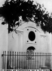 Tombe de Capdevila à Santiago de Cuba, 1871, années 1920