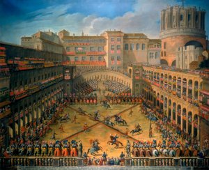 Tournoi dans une cour du Vatican, Rome, 1565 - Unbekannt