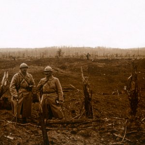 Vers La Malmaison, nord de la France, vers 1914-1918
