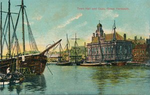 Hôtel de ville et quai, Great Yarmouth, Norfolk, vers 1905 - Unbekannt