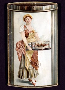 Carte de visite pour les saucisses en conserve produites par Heinrich Bauer de Francfort-sur-le-Main, Allemagne, c1895 - Unbekannt