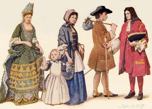 Vêtements traditionnels sous les règnes de Jacques II - Guillaume et Marie 1685-1700, 1903, 1937 - Unbekannt