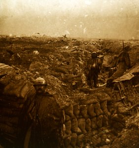 Tranchées sur la ligne de front, Moulin de Souain, nord de la France, vers 1915 - Unbekannt