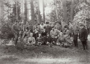 Tsar Alexandre III avec famille et amis lors d
