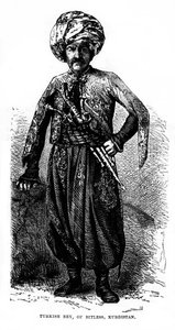 Bey turc, de Bitlis, Kurdistan, 19ème siècle