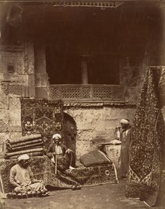 Bazar de tapis turcs, Le Caire, vers 1880