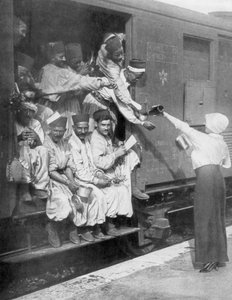 Fusiliers turcs en route vers le front en train, 1914 - Unbekannt