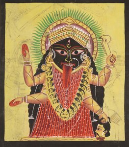 Deux aspects de Kali : Kali enshrined, c. 1880 - 1890