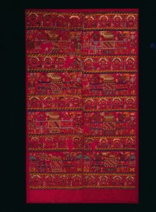Deux fragments de panneaux tissés en tapisserie, 1000-1460s