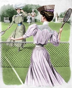 Deux costumes de tennis sur gazon pour octobre, 1905