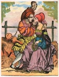 Deux amants, 16ème siècle - Unbekannt