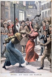 Deux femmes se battant avec des sacs de sable, 1903 - Unbekannt