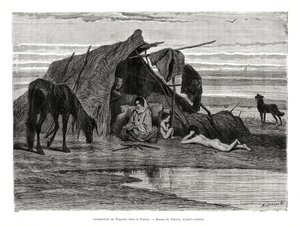 Tziganes campant dans la Puszta, 1886