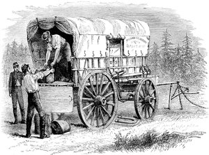 Wagon télégraphique militaire américain, guerre civile américaine