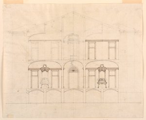 Section inachevée à travers une maison