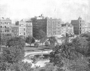 Union Square, New York, États-Unis, vers 1900