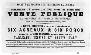 Vente Publique, des affiches politiques françaises de la Commune de Paris, mai 1871