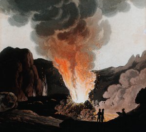 Éruption du Vésuve, Italie, vers 1815