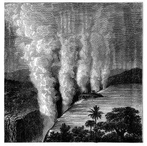 Chutes Victoria sur le fleuve Zambèze, Afrique, vers 1890 - Unbekannt