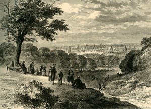 Vue de One-Tree Hill, Greenwich Park, en 1846, vers 1878