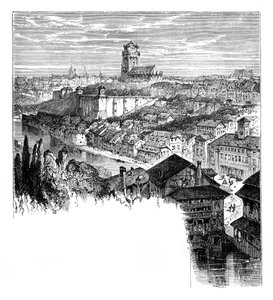 Vue de Berne, Suisse, vers 1888