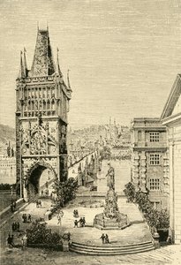 Vue de Prague - La tour du pont, 1890 - Unbekannt