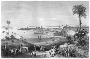 Vue de Bombay montrant le fort, c1860