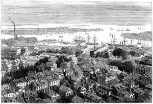 Vue de Boston depuis Bunkers Hill, Massachusetts, vers 1770s vers 1880 - Unbekannt
