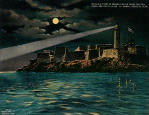 Vue du château de Morro depuis la mer, La Havane, Cuba, vers 1920