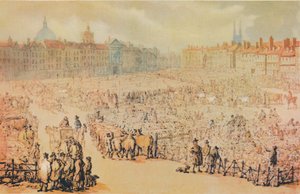 Vue du marché de Smithfield, Londres, 1810 - Unbekannt