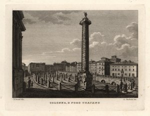 Vue de la Colonne de Trajan et du Forum de Trajan - Unbekannt