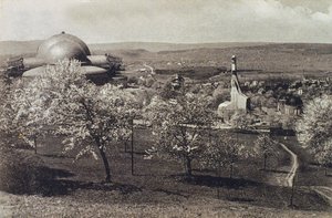 Vue du Goetheanum et de la maison de chauffage, Dornach, Suisse, 1914-1916 - Unbekannt