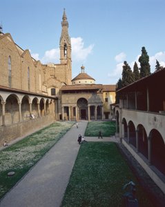 Vue de la chapelle Pazzi, la façade et le campanile (photo) - Unbekannt