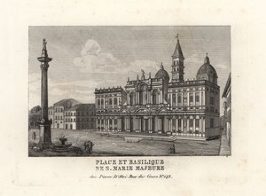 Vue de la Piazza e Basilica di Santa Maria Maggiore, Rome - Unbekannt