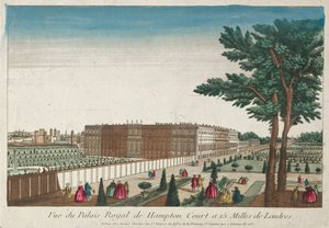 Vue du palais royal de Hampton Court, XVIIIe siècle - Unbekannt