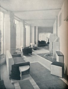 Vue de la salle du soleil en plein jour, montrant les trois fenêtres et colonnes, 1930 - Unbekannt