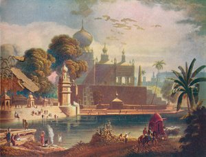 Vue des temples et mosquées de Sassur, près de Poona, dans le Deccan, 1908