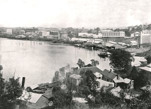 Vue de la ville et de la rivière, Brisbane, Australie, 1895 - Unbekannt