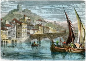 Vue de la ville de Vérone, Italie, vers 1880 - Unbekannt