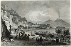 Vue du port et de la ville de Naples au XIXe siècle, dans le livre sur la Méditerranée par Louis Enault, journaliste et voyageur français - Unbekannt