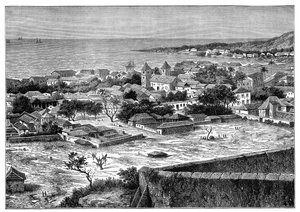 Vue de la rade et de la ville de San Paolo de Loanda, Angola, Afrique de l