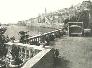Vue de la ville depuis la baie, Menton, France, 1895 - Unbekannt