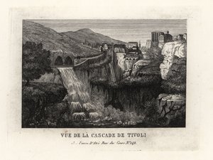 Vue des cascades à Tivoli, Italie - Unbekannt